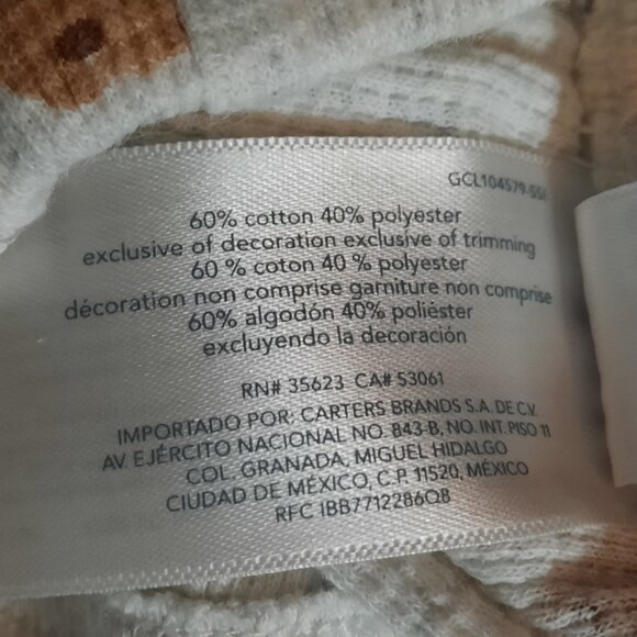 Carter's Christmas Baby Outfit, Santas Bestie, Cookies Milk, Pants Shirt 3-6, LN - Picture 9 of 11